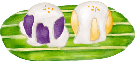 Thai dessert watercolor png