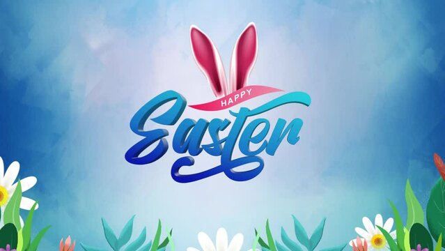 easter card with eggs