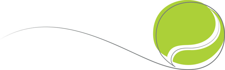 tennis ball. line art. vector, isolate - 595968995