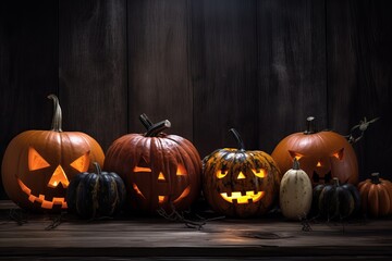 Jack O Lantern Halloween Pumpkin Candle Light from generative ai