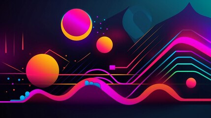 Obraz premium neon abstract background