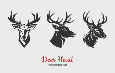 Deer Head logo Vector Illustration