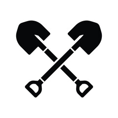 Shovel icon vector on trendy design