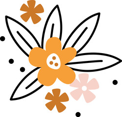 Floral Ornament With Leaves