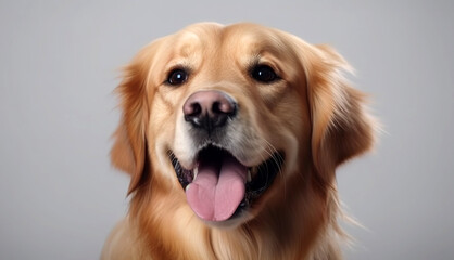 Obraz premium golden retriever dog portrait , generative ai