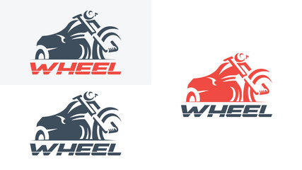 motorcycle vector logo illustration template. Sport motorcycle logo icon design