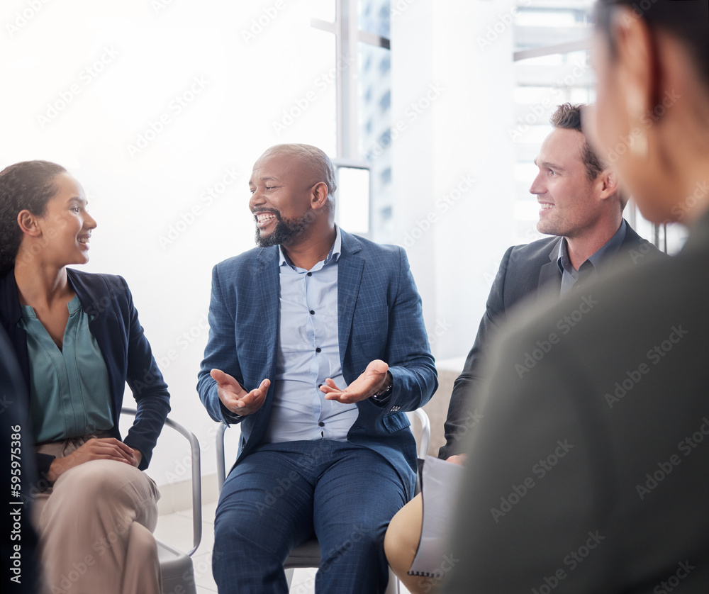 Poster You can learn something from the next person. a group of businesspeople in a meeting at work.
