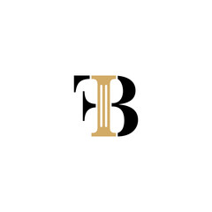 Letters FB and Pillar Logo Theme 005