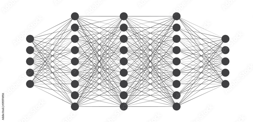 Leinwandbilder neural network model. artificial intelligence. ai
