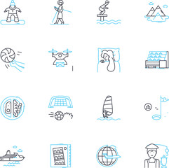Personal Identity linear icons set. Self, Identity, Personality, Character, Individuality, Ego, Consciousness line vector and concept signs. Self-awareness,Essential,Integrity outline illustrations