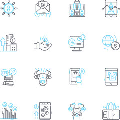 Social justice linear icons set. Equality, Fairness, Diversity, Inclusion, Empowerment, Access, Bias line vector and concept signs. Discrimination,Oppression,Advocacy outline illustrations