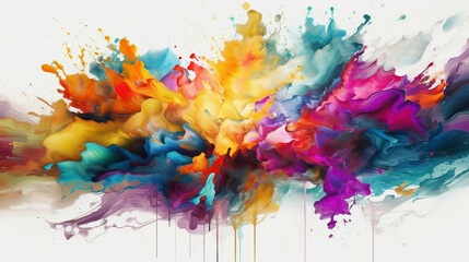 Colorful abstract painting pattern new quality universal colorful technology stock image illustration design generative ai