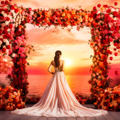 Fototapeta na wymiar Wedding Ceremony - Generative AI