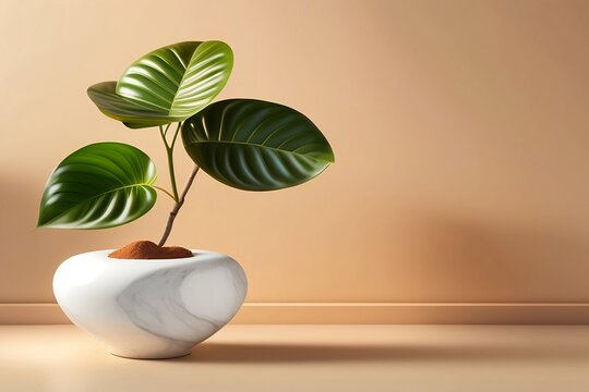 Potted Plant , plant in a beautiful white vase , desktop wallpaper