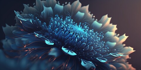 Naklejka na ściany i meble rendering 3d flower petals by ai generative
