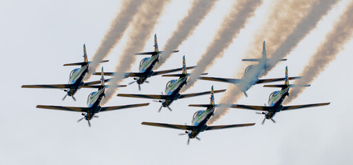 Urubici, Santa Catarina, Brazil. Brazilian Air Force, Smoke Squadron.