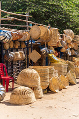 handicrafts art and crafts made with cane and bamboo products.