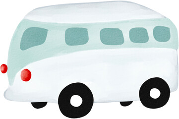 bus travel watercolor png