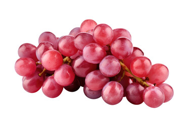 Fototapeta premium red grapes bunch isolated on white background. Generative AI
