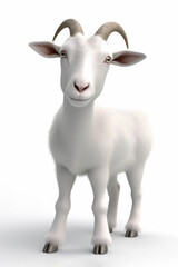Obraz premium Goat isolated on a white background Generative AI