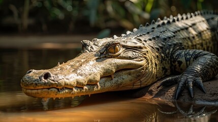 Obraz premium american alligator in the everglades. Created with generative technology.