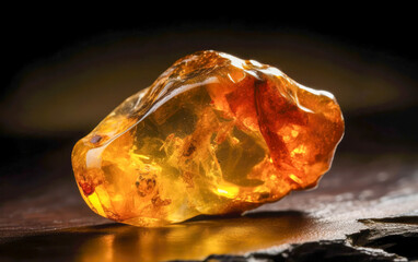 amber stone in black