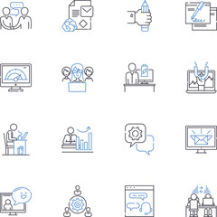 Plan line icons collection. Blueprint, Schedule, Strategy, Schedule, Method, Design, Layout vector and linear illustration. Framework,Outline,Concept outline signs set