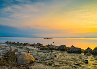 Chiemsee mit Boot