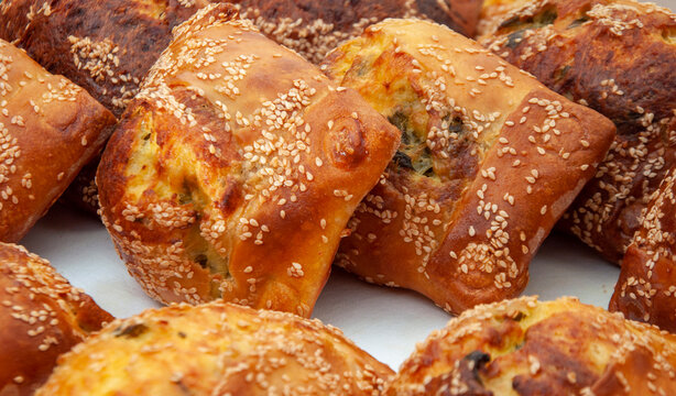 Traditional Cypriot Flaouna delicious Greek Easter Cheese Bread. Flaounes are traditionally prepared for Easter by Orthodox Cypriots.