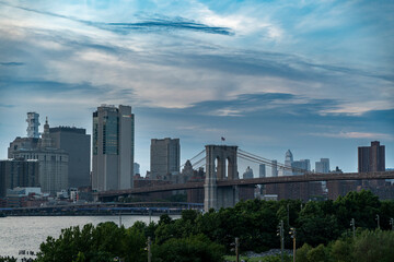 Obraz premium Manhattan view at sunset