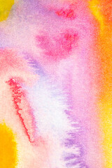 A Colourful Watercolor or Watercolour Paint Brush Stroke for Background