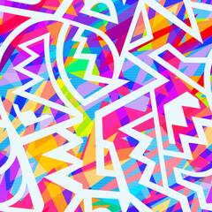 Colorful geometric seamless pattern