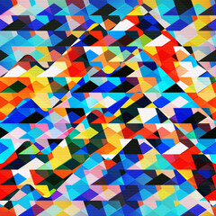 Colorful triangles steamless pattern