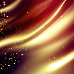 Fototapeta na wymiar Luxury abstract gold and red background with glitter light effect decoration with Generative AI.