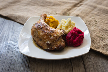 roast chicken plus mash trilogy