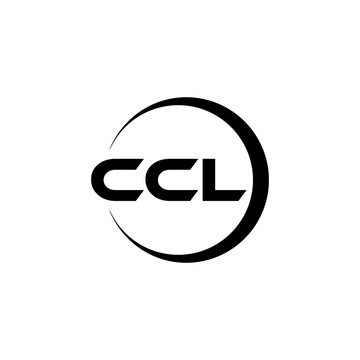 CCL letter logo design with white background in illustrator, cube logo, vector logo, modern alphabet font overlap style. calligraphy designs for logo, Poster, Invitation, etc.