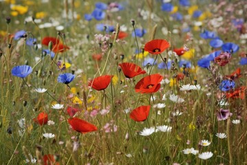 Obraz premium field with wild flowers
