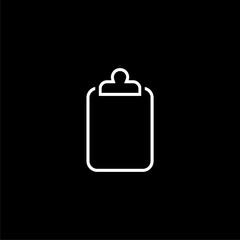 Simple illustration of To-do list task  isolated on black background 