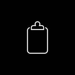 Simple illustration of To-do list task  isolated on black background 