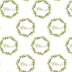 drawn pattern with olive and to peppers