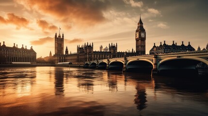 Obraz na płótnie Canvas Westminster Abbey. London. Breathtaking travel destination place. Generative AI