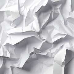 white crumpled paper texture, background, backdrop with Generative AI.