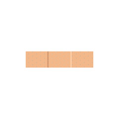 Rectangular band-aid for small injuries, flat vector illustration isolated on white background.