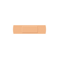 Beige medical plaster strip flat style, vector illustration