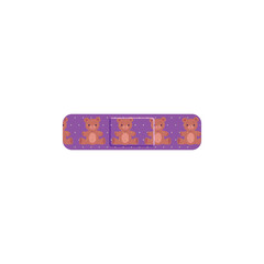 Medical plaster patch with pattern realistic vector illustration isolated.