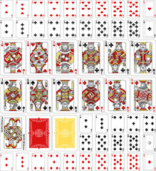 Playing Cards Deck Full Complete Red Yellow Black