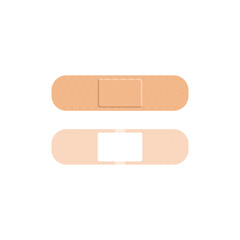 Beige medical plaster flat style, vector illustration