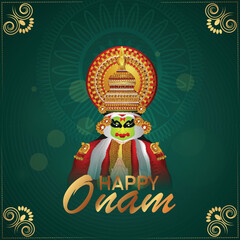 Happy onam kerala festival celebration background
