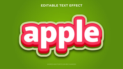 apple text effect with 3d style