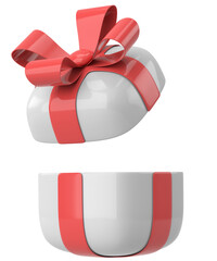 3D gift box. 3D illustration.